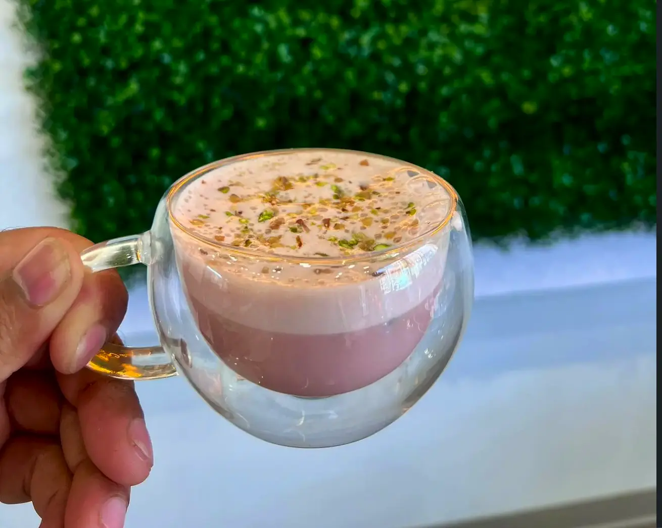 Kashmiri Pink Chai at Chai Coffee Day in Edmonton, AB